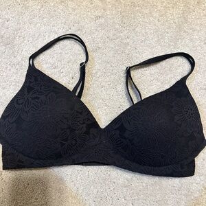 Aerie Sunnie Wireless Bra in black lace